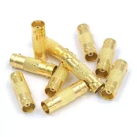 10-Pack Gold-Plated BNC Female to BNC Female for CCTV Security Camera Adapter Straight Connector