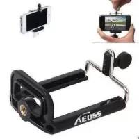 Camera Stand Clip Bracket Holder Tripod Monopod Mount Adapter for Mobile Phone with Silicon Gel top / tripod mount holder
