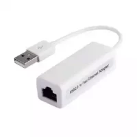USB 2.0 Fast Ethernet Adapter 10 / 100 Mbps Lan Card - White