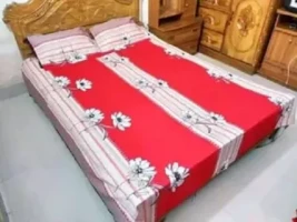 King Size 100% Cotton Bed Sheet With 2 Pillow Cover