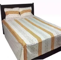 New Collection Panel Cotton King Size Bed Sheet With 2 Pillow Covers From