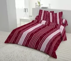 King Size Cotton Bed Sheet with Matching 2 Pillow Covers
