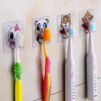 10 Pcs Tooth Brush Wall Hanging Tooth Brush Stand Bathroom Storage Rack Tooth brush Holder Bathroom Organizer