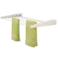 Protable Telescopic Clothes Drying Rack - White