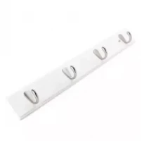 Stainless Steel Premium Fescue Dual Edge 4 Pin Cloth Hanger Bathroom Wall Door Hooks-1-Pcs-Silver
