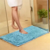 Solid Color Microfiber Chenille Bathroom/Kitchen Floor Mat Anti-Slip Door Mat