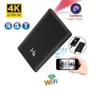 Full HD Wifi IP Night Vision Mini Dv Dvr 5000Mah Mobile Power Bank Camera H8-Black